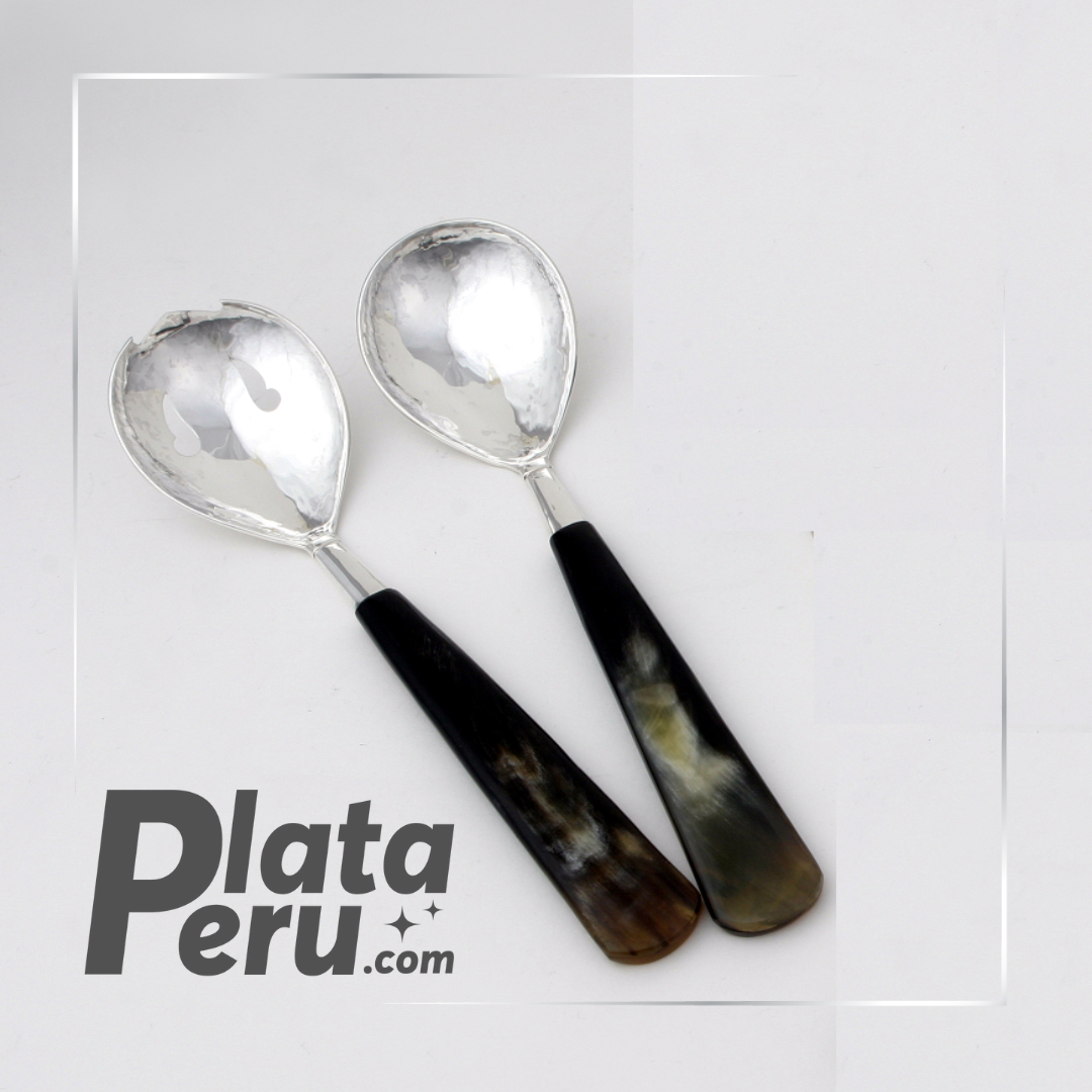 SET CUCHARAS ENSALADA PLATA MC